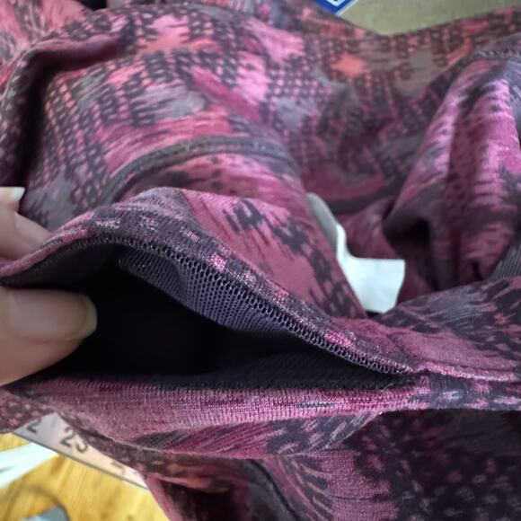 Zella Jacquard Ankle Leggings Pink Camo Women's Large NWT - Picture 6 of 8